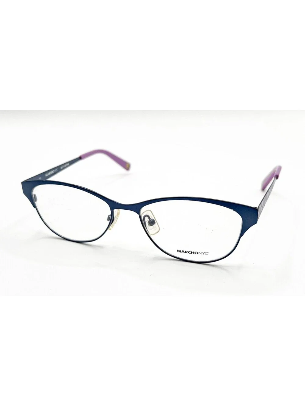 Marchon Nyc Row 320 Teal Authentic Eyeglasses 51-15-135